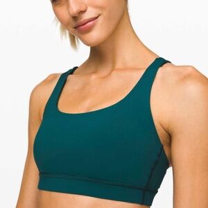 Lululemon Women Size 6‎ Energy Bra w/Removable Pads in Royal Emerald NEW